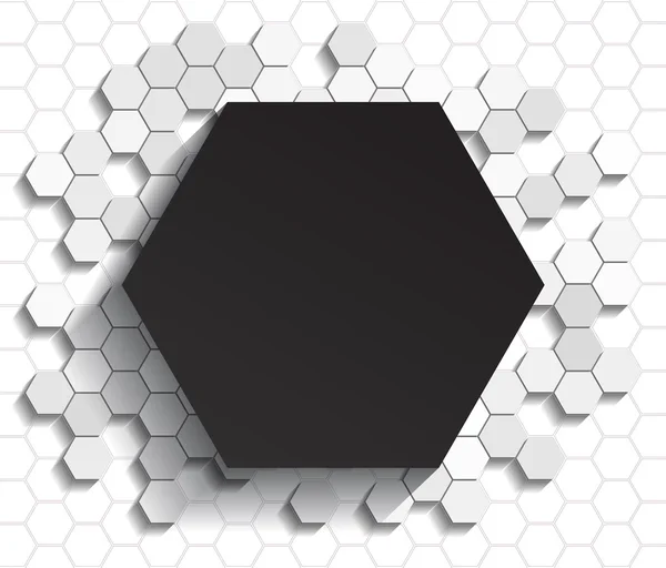 Hexagone fond plat — Image vectorielle