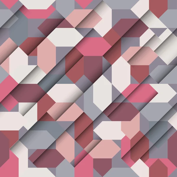 Nahtlose abstrakte geometrische Papiermuster — Stockvektor