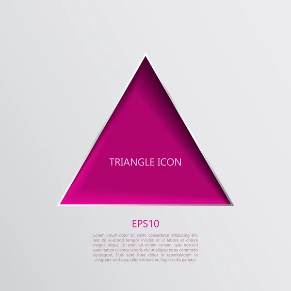 Icono de vector abstracto triángulo — Vector de stock