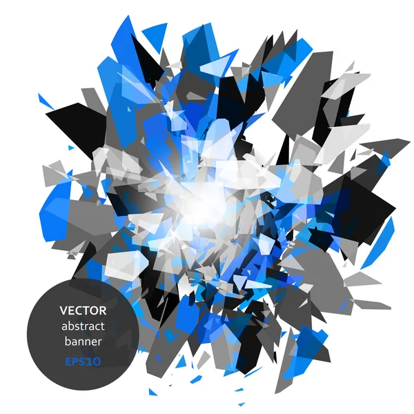 Banner de explosión abstracto — Vector de stock