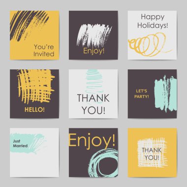 Soyut kartpostal şablonları