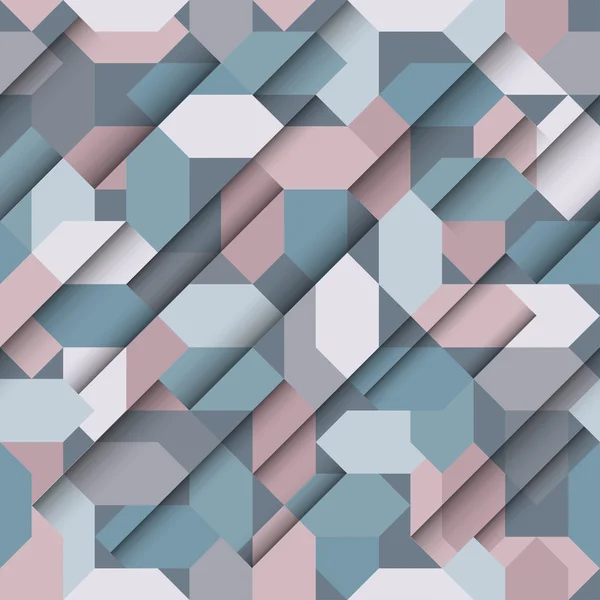 Nahtlose abstrakte geometrische Papiermuster — Stockvektor
