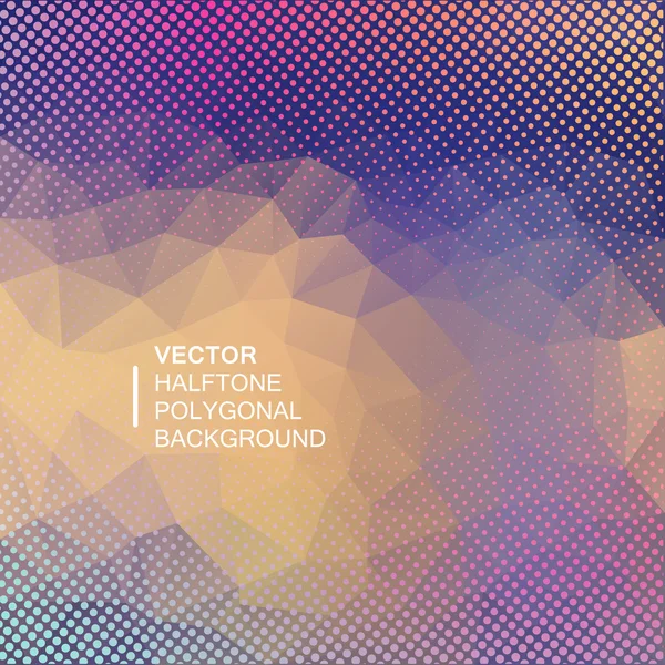 Vector cuadrado poligonal medio tono de fondo — Vector de stock