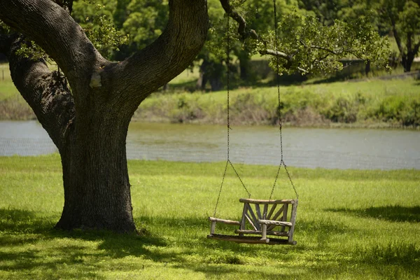 Lady Bird Johnson balançant au Lyndon B Johnson National Historical Park, Texas Photos De Stock Libres De Droits