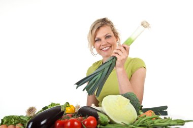 Sevimli sarışın kız stüdyoda vurdu