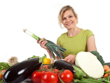 Sevimli sarışın kız stüdyoda vurdu