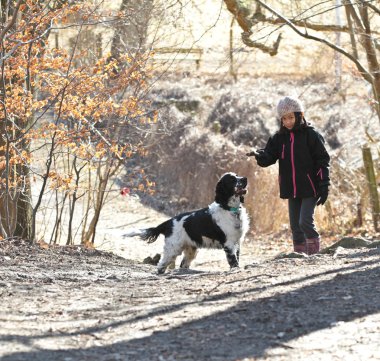 köpek ile şirin kız