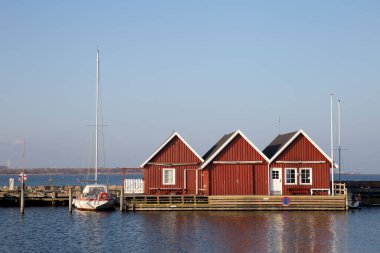 Danimarka sahillerinde eski bir köyde