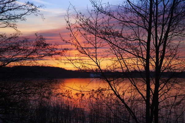 Вид Красивое Озеро Севере Скандинавии — стоковое фото