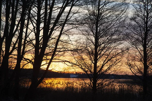 Pohled Krásné Jezero Denmark Skandinávii Severně Kodaně — Stock fotografie