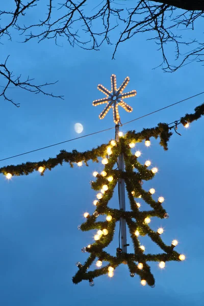 Outdoor Christmas Decorations Village Denmark — Stock Photo, Image