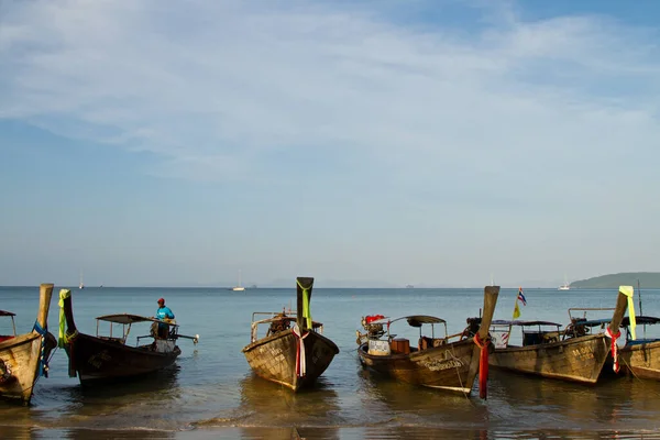 Long Tail Boat Railay Beach Ταϊλάνδη — Φωτογραφία Αρχείου