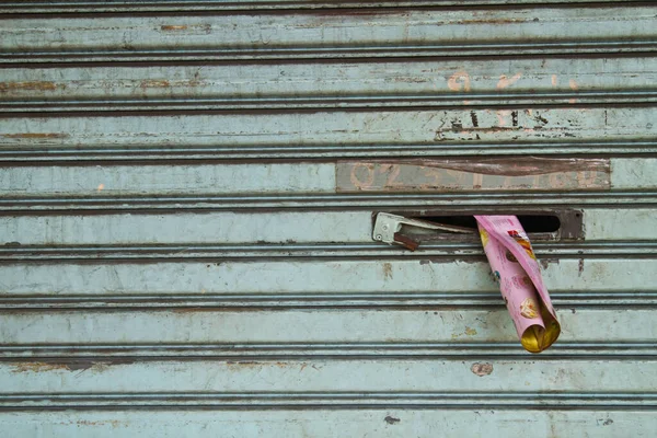 Ταχυδρομική Θυρίδα Μια Πόρτα Στην Πόλη Της Μπανγκόκ — Φωτογραφία Αρχείου