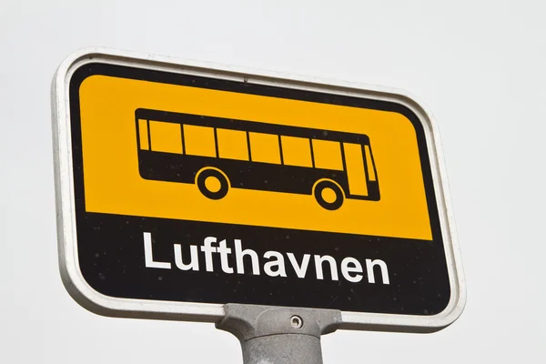 Bus to the airport  sign — Stock Photo, Image