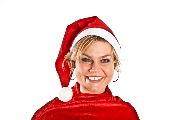 Santa dívka s kloboukem — Stock fotografie