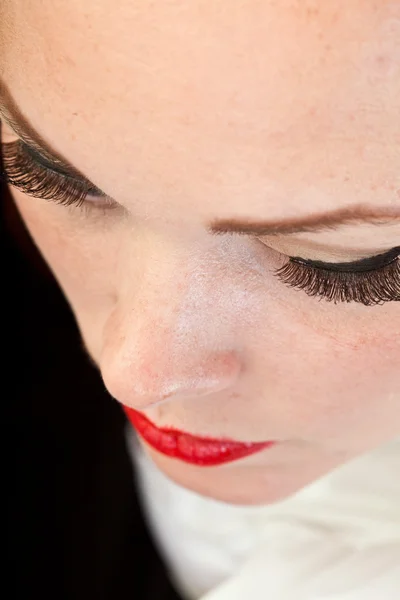 Menina de cabelo vermelho em pin-up estilo retrato — Fotografia de Stock