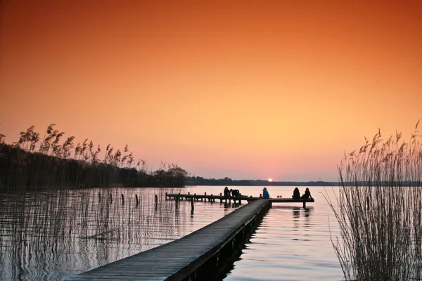 Lago en denmark en invierno — Foto de Stock