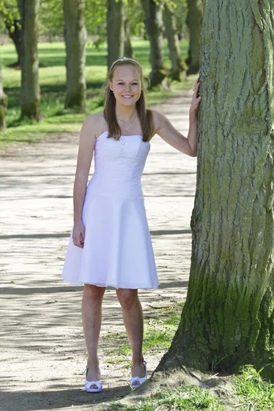 Girl on the day of confirmation — Stock Photo, Image
