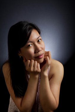 bir Asyalı kız portresi