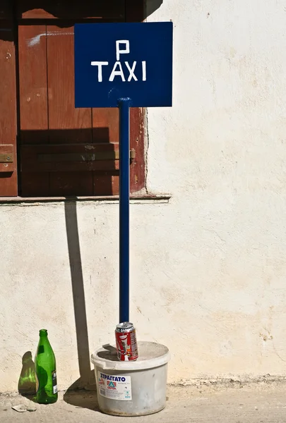 Taxi teken in Griekenland — Stockfoto