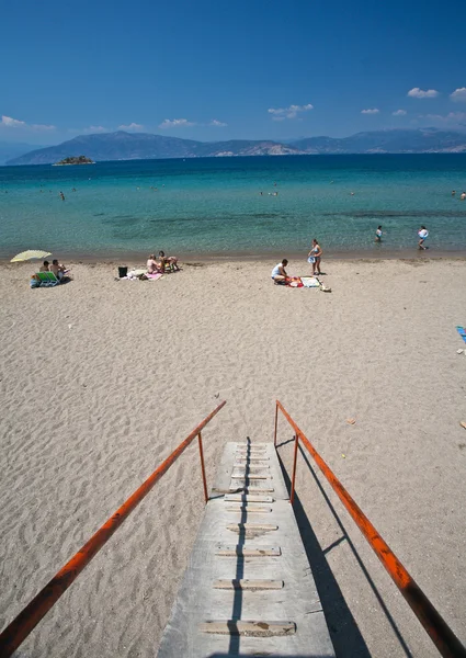 View stairs from the rescue tower — Stock Photo, Image