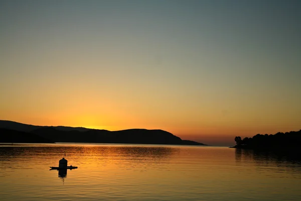 Vista del atardecer en el Peloponeso — Foto de Stock