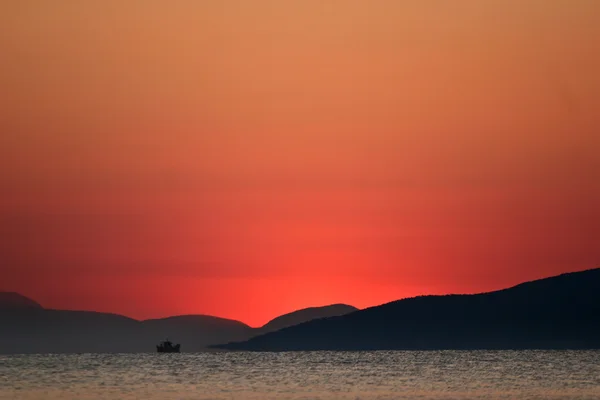 View of sunset in the Peloponese — Stock Photo, Image