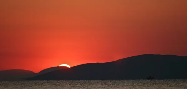 View of sunset in the Peloponese — Stock Photo, Image