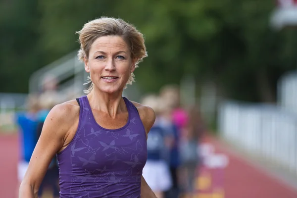 Woman portrait doing sport — Stock Photo, Image