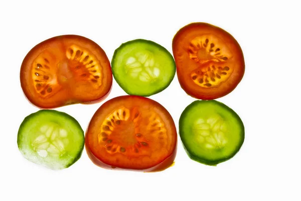 Tomaten und Gurken Muster — Stockfoto