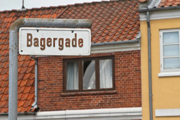 Fachada da casa em Svenborg — Fotografia de Stock