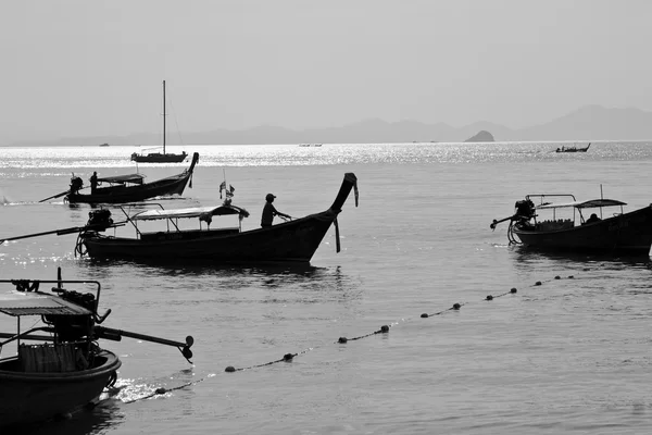 Barche a coda lunga in Railay Beach — Foto Stock