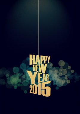 Yeni yıl 2015 metin ışık efekti