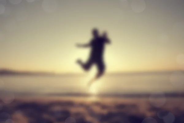 A Man Jumping blurred Summer Background — Fotografie, imagine de stoc