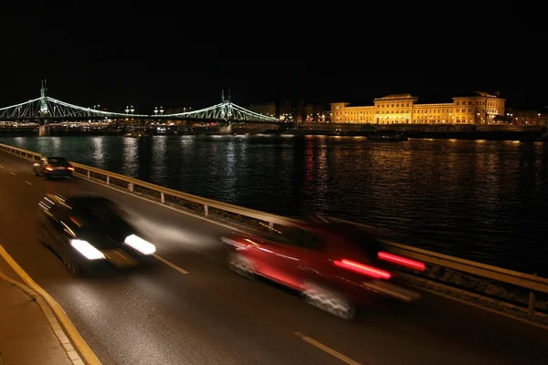 Cityscape of Budapest at night — Stock Photo, Image