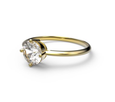 Alyans wiith elmas. 3D çizim