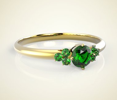 Alyans wiith elmas. 3D çizim