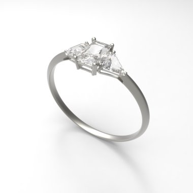 Elmas alyans. 3D render