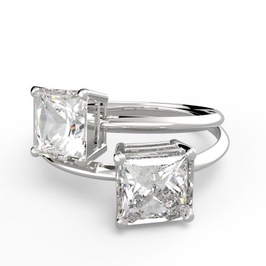 Pırlantalı alyans. 3D render