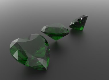 Elmas gri bir arka plan üzerinde. 3D çizim