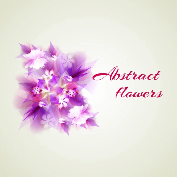 Abstrakter künstlerischer Hintergrund mit lila floralen Elementen — Stockvektor