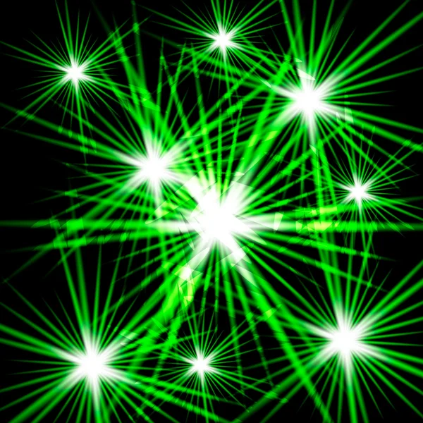 Lumière cosmique brillante verte — Image vectorielle