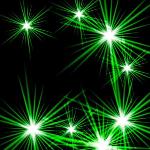 Lumière cosmique brillante verte — Image vectorielle