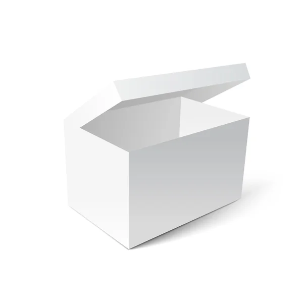 Caja de cartón de regalo blanco — Vector de stock