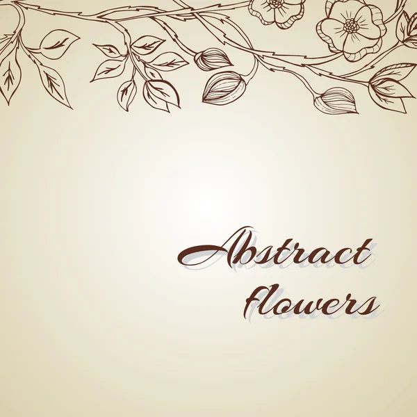 Abstrakter Hintergrund mit Blumen im Vintage-Stil — Stockvektor