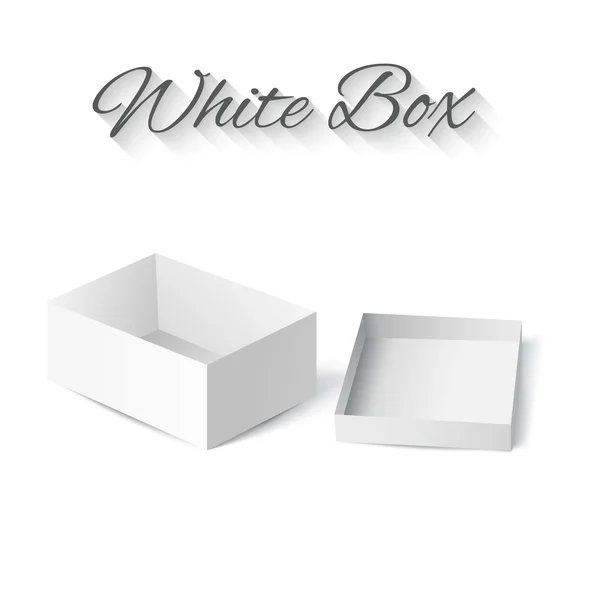 Weiße Geschenkbox — Stockvektor