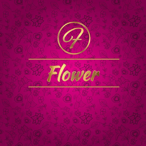 Vorlage mit floralem Hintergrund — Stockvektor