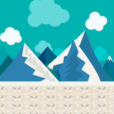 düz tarzında doğal peyzaj