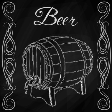 Stil de ahşap varil