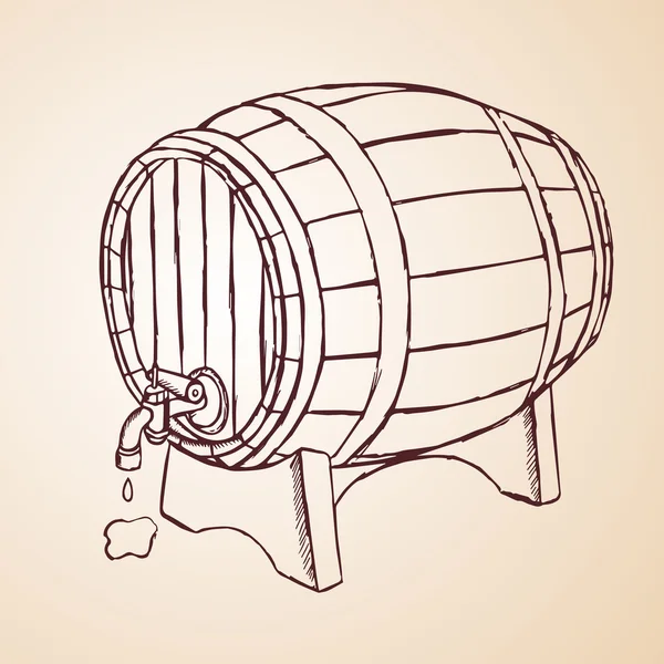 Sudové víno ručně kreslenou — Stockový vektor